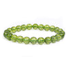 Natural Peridot Gemstone Bracelet for Vastu Feng Shui Chakra Aura Personal Reiki Healing Crystals Round 8 mm Beads for Love & Health