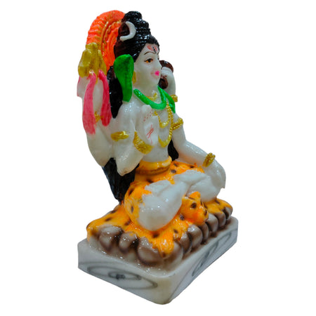 Lord Shiva / Shivji Idol Handcrafted Handmade Marble Dust Polyresin - 13 x 8 cm perfect for Home, Office, Gifting SC-1