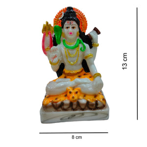 Lord Shiva / Shivji Idol Handcrafted Handmade Marble Dust Polyresin - 13 x 8 cm perfect for Home, Office, Gifting SC-1