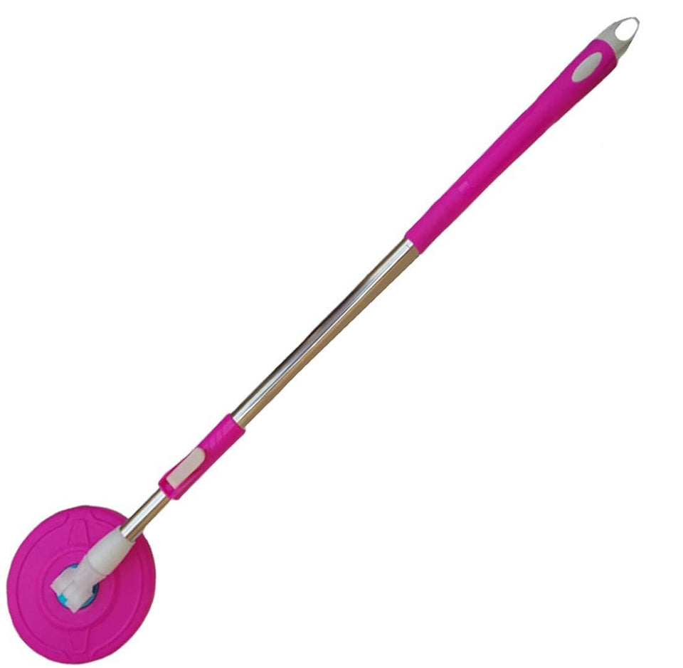 360 Degree Expandable Stainless Steel Stick Rod |Bucket Mop Rod Stick with Plate and 1 Microfiber| (Compatible with all common mops) - halfrate.in