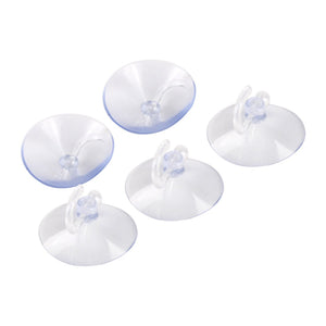 Transparent Rubber Vacuum Sucker Hooks Hanger Strong Suction Cup Bathroom Kitchen Window Wall (pack of 6 pcs) - halfrate.in