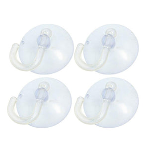 Transparent Rubber Vacuum Sucker Hooks Hanger Strong Suction Cup Bathroom Kitchen Window Wall (pack of 6 pcs) - halfrate.in