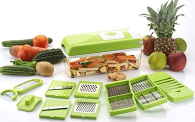 Vegetable Chopper 12 in 1 Fruit & Vegetable Graters, Nicer, Slicer, Chipser, Dicer, Juicer, Mixer & Blenders, Cutter Chopper - halfrate.in