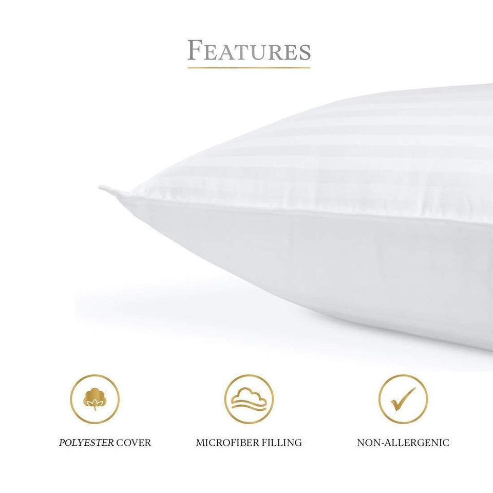 Washable Compressed Micro Fiber fill Pillow - Easy washable non allergic dust free - halfrate.in