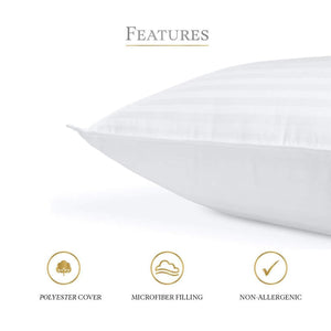 Pair of Washable Compressed Hollow Fiber Pillow's - halfrate.in