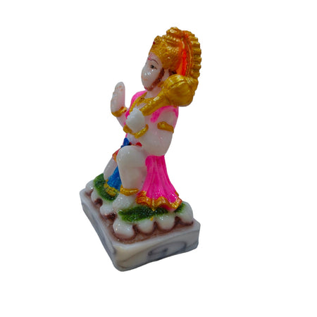 Hanuman ji Idol Handcrafted Handmade Marble Dust Polyresin - 13 x 8 cm perfect for Home, Office, Gifting HC-1