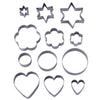 Cookie Cutter Stainless Steel Cookie Cutter With 4Shape, 12 Pieces - halfrate.in