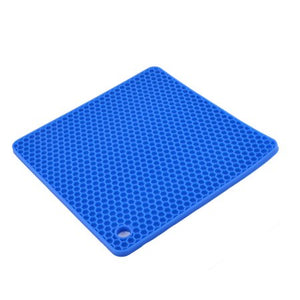 Silicone Square Pot Holder Flexible Honeycomb pattren Non-slip Durable Heat Resistant Placemat Table Mat - halfrate.in