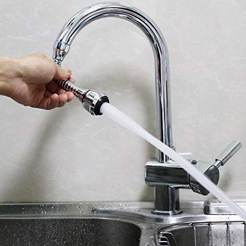 Turbo Flex 360 Degree Flexible 6 Inch Sprayer Extension Jet Stream/Water Saving Faucet - halfrate.in