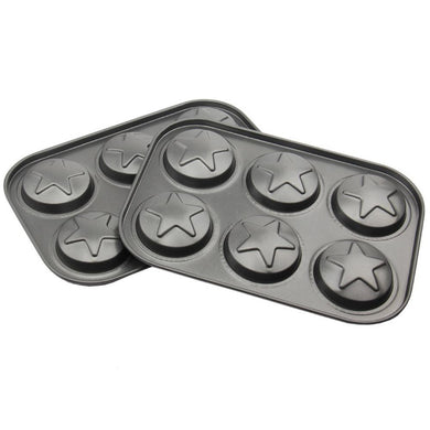 6 Cups Tray Tools Non-stick Cake Mold For Muffin Chocolate Pudding Pastry - halfrate.in