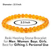 Round Beads Natural Citrine Stone 6 mm Bracelet For Reiki Chakra Yoga Meditation| Semi Precious Gemstones Stretchable Bracelet