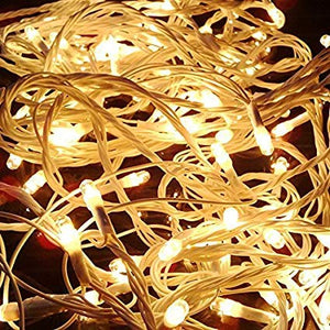 Yellow Plastic Rice Lights 10 mtr Serial Bulbs Ladi Decoration Lighting Multicolour for Indoor, Outdoor, DIY, Diwali Christmas Eid