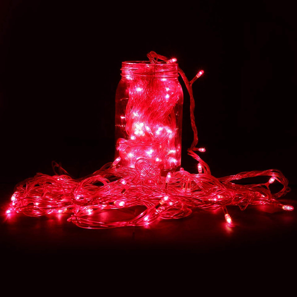 Plastic Rice Lights 10 mtr Serial Bulbs Ladi Decoration Lighting Multicolour for Indoor, Outdoor, DIY, Diwali Christmas Eid and Other Festive Season