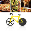 Dual Stainless Steel Non-Stick Cutting Wheels Display Stand A Very Cool Bicycle Pizza Cutter - halfrate.in