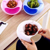 Snacks Bowl with mobile holder Bowl Double Layer Candy Plate Peels Shells Storage Mobile Phone Holder Stand - halfrate.in