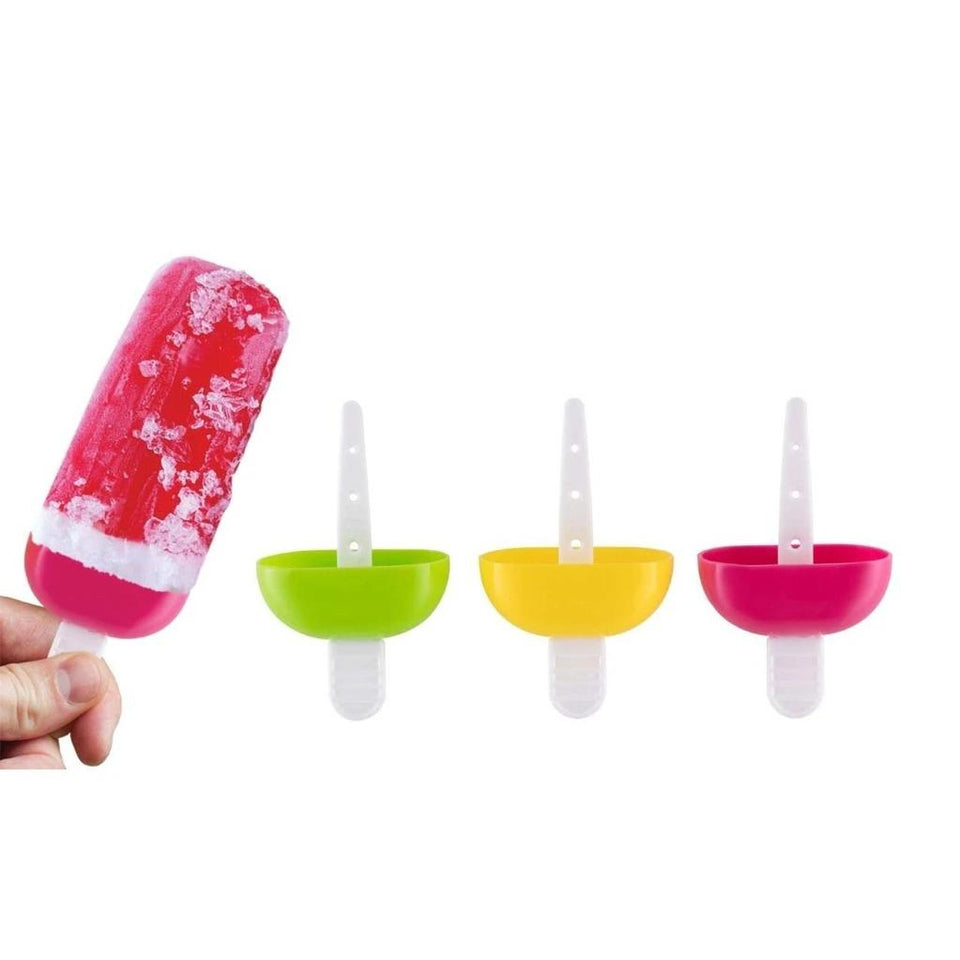 Plastic Reusable Popsicle Molds Ice Pop Makers Ice Pop Molds Kulfi Maker Mould, Candy Maker Plastic Popsicle Mold, Kids Ice Cream Tray Holder (Set of 6) - halfrate.in