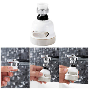 360 Degree Movable Faucet Aerator, Water-Saving Sprinkler and Device, 3-Gear Adjustable Head Nozzle Universal Adapter Sprayer for Kitchen and Bathroom