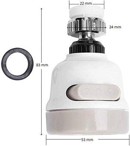 360 Degree Movable Faucet Aerator, Water-Saving Sprinkler and Device, 3-Gear Adjustable Head Nozzle Universal Adapter Sprayer for Kitchen and Bathroom