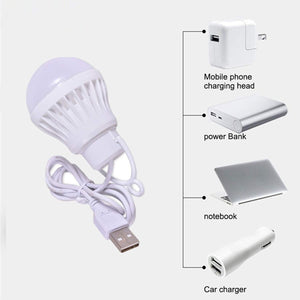 5W Bright USB LED Bulb Light With Micro USB OTG with Hook for Reading Camping Writing Works with Power Bank, Mobile phone, laptop, PC Adapter