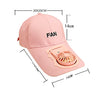 Rechargeable Fan in Cap Sun Hats Rechargeable Battery Outdoor Travel Baseball Cap Summer Cooling USB Charging Fan Cap