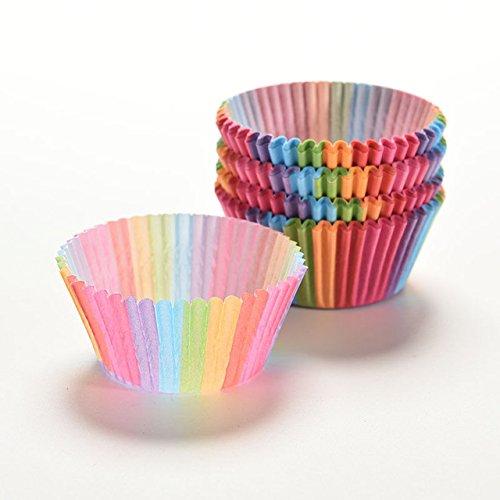 Baking Muffins High Quality Descent and Beautiful Design Round Cup Cake Paper Liner Greaseproof Microvave Or Oven Trey Safe (Multicolor) - halfrate.in