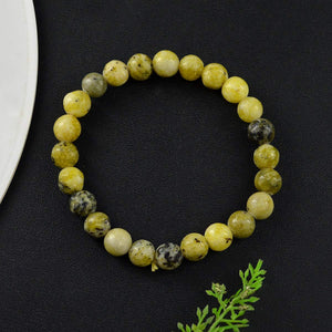 Natural Serpentine Crystal Stone Bracelet for Unisex Adult Reiki Energized 8 mm Bead Bracelet Round Shape