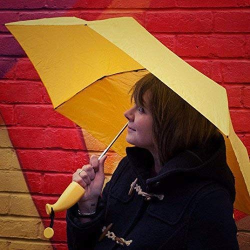 Yellow Stylish Banana Shaped Mini Foldable Umbrella