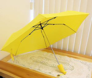 Yellow Stylish Banana Shaped Mini Foldable Umbrella