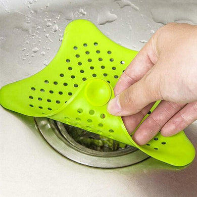 Silicone Star Shaped Sink Filter Bathroom Hair Catcher Drain Strainers Cover Trap for Basin