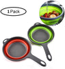 Kitchen Foldable Silicone Strainers Collapsible Colander with Handle Space-Saver Folding Strainers Colander BPA Free Food Drain Colander