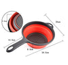 Kitchen Foldable Silicone Strainers Collapsible Colander with Handle Space-Saver Folding Strainers Colander BPA Free Food Drain Colander