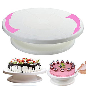 Plastic Revolving Cake Decorating Turntable Stand Cake Tools Decorating 360 Round Easy Rotate Turntable