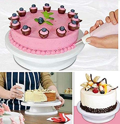 Plastic Revolving Cake Decorating Turntable Stand Cake Tools Decorating 360 Round Easy Rotate Turntable