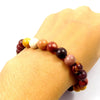 Natural Mookaite Crystal Stone Bracelet for Unisex Adult Reiki Energized 8 mm Bead Bracelet Round Shape