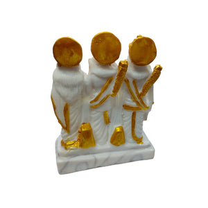 Ram Darbar White Idol Handcrafted Handmade Marble Dust Polyresin - 12 x 9 cm perfect for Home, Office, Gifting RDW-1