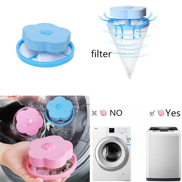 Washing Machine Flower Ball Shape Floating Reusable Mesh lint Net Trap Filter bag Hair Catcher Removal Debris Dirt Fur Pouch | Cloth laundry washer Device Cleaning