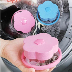 Washing Machine Flower Ball Shape Floating Reusable Mesh lint Net Trap Filter bag Hair Catcher Removal Debris Dirt Fur Pouch | Cloth laundry washer Device Cleaning