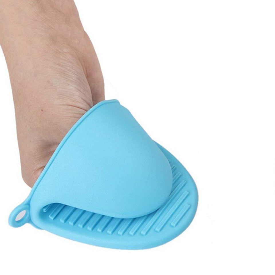 Pot Holder Silicone Heat Resistant Oven Mitts Glove Cooking Pinch Grips Glove Hand Clip Convenient Pot Holder Holder Utensil Tool 1 Pair