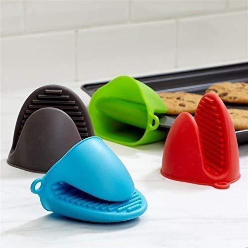 Pot Holder Silicone Heat Resistant Oven Mitts Glove Cooking Pinch Grips Glove Hand Clip Convenient Pot Holder Holder Utensil Tool 1 Pair