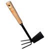 2 in 1 Double Hoe and Cultivator Hand Tiller Gardening Tool with Wooden Handle