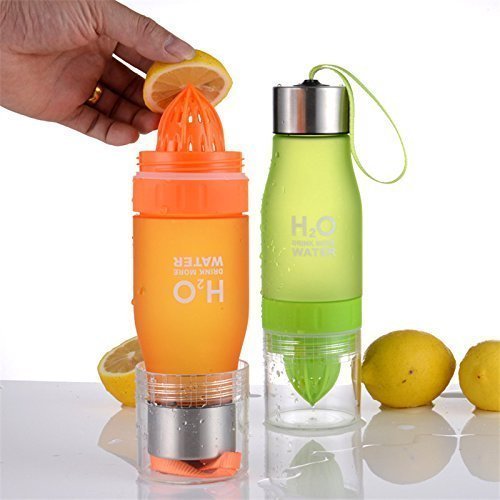 H2O Portable Water Bottle Health Fruit Infuser Lemon Juice Squeezer Tumbler Cup for Healthy Drinks Juice, Lemonade