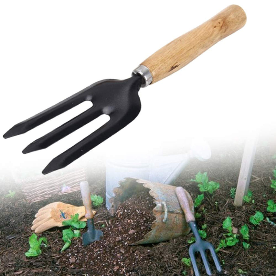 Hand Weeding Fork (Steel, Black) Useful Gardening Tool - Must for your Home Garden