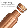 Pure Copper Handmade Water Bottle, 1000Ml, Joint Free, Leak Proof, for Home, Office, Travel Purpose and for Ayurvedic Health Benefits