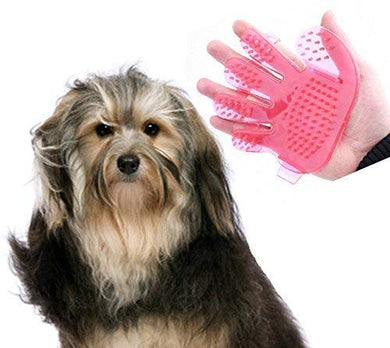 Rubber Pet Cleaning Massaging Grooming Glove Brush Safety for Pets from Mites / Lice / Ticks for Dog / Puppy / Kitten / Cat-Assorted Colour