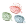 Leaf Shape Soap Dishes, Plastic Soap Holder Soap Box with Drain Holder Double Soap Storage Tray Container