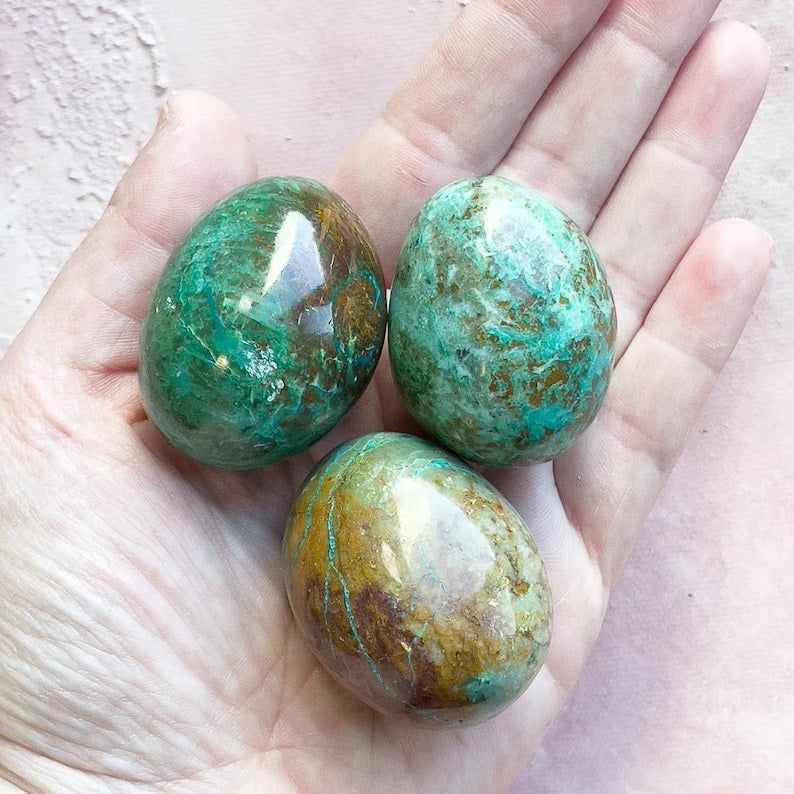 Natural Crystal Chrysocolla Tumble Stone