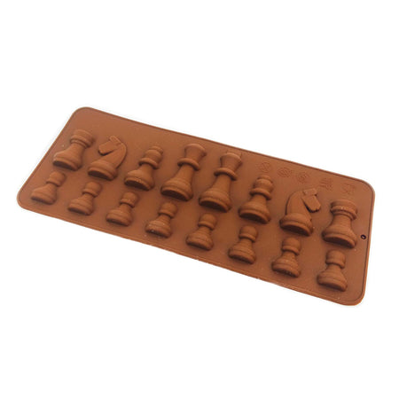 3D Chess Chocolate Silicon Candy Mould - Soft Flexible Food-Grade - New Chess Character Design Chocolate Resin Mould - Silicon Moulding Tray