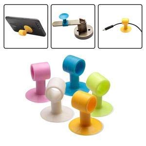 Silicone Multipurpose Wall Protectors Self-Sucking Door Stopper, Door Handle Bumper, Mobile Phone Stand, Data Cable Organizer, Key Holder - Set of 3