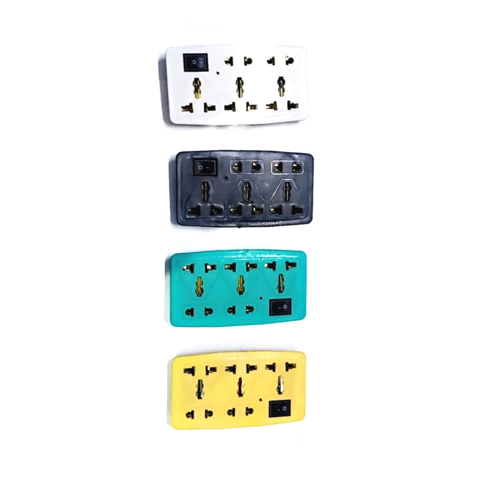 Wall switch Plug 5 Socket with 1 Switch Spike Guard Power Strip with Individual Switch Extension Just plug directly into wall plug