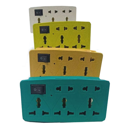 Wall switch Plug 5 Socket with 1 Switch Spike Guard Power Strip with Individual Switch Extension Just plug directly into wall plug